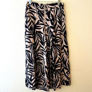 Free people printed culottes/ pants black/tan size small